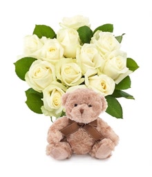 White Roses and Teddy